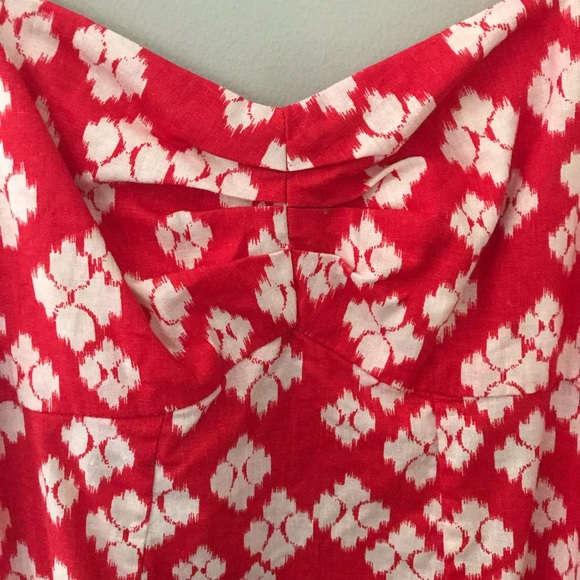 Patagonia Red White Ikat Sundress Hemp Cotton 4 - Picture 2 of 6